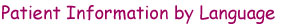 Patient Information by Language